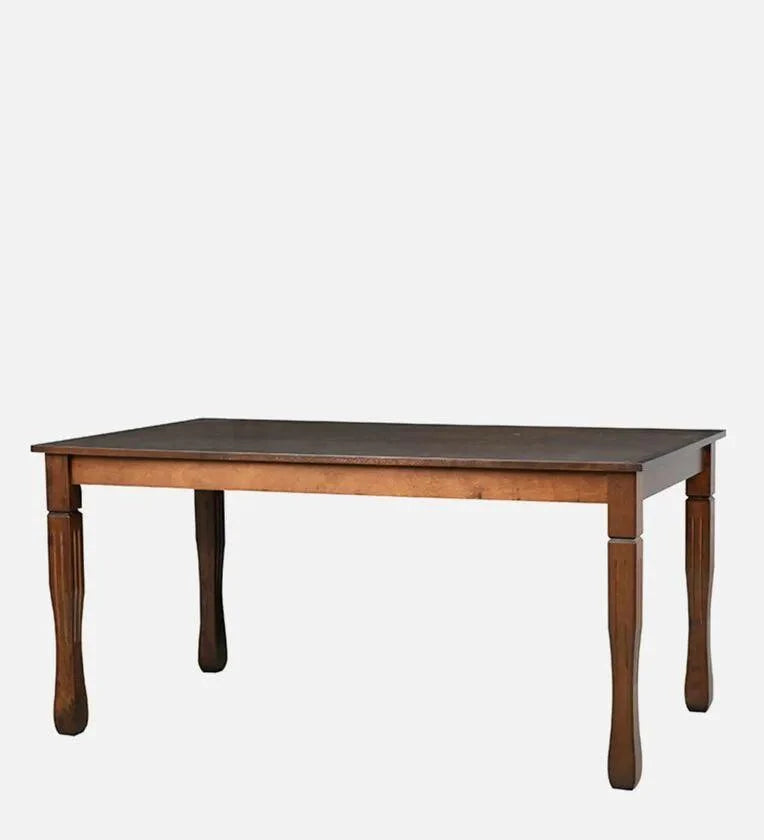 Solid Wood 6 Seater Dining Set In Brown & Coffee Color Colour
