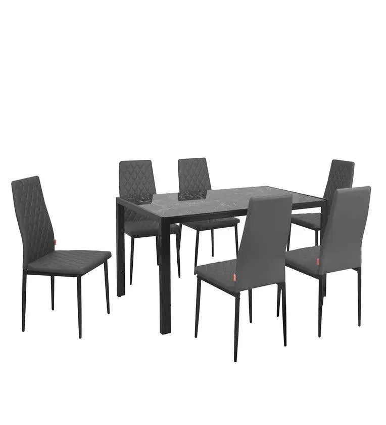 Solid Wood 6 Seater Dining Set In Oak Finish With Bench