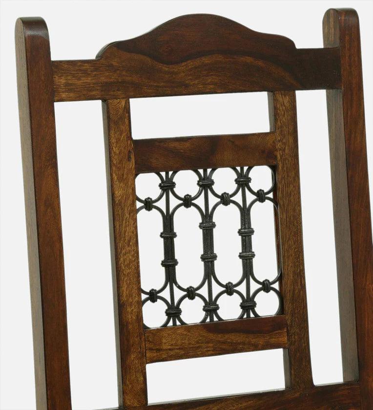 Sheesham Wood 4 Seater Dining Set In Provincial Teak Finish