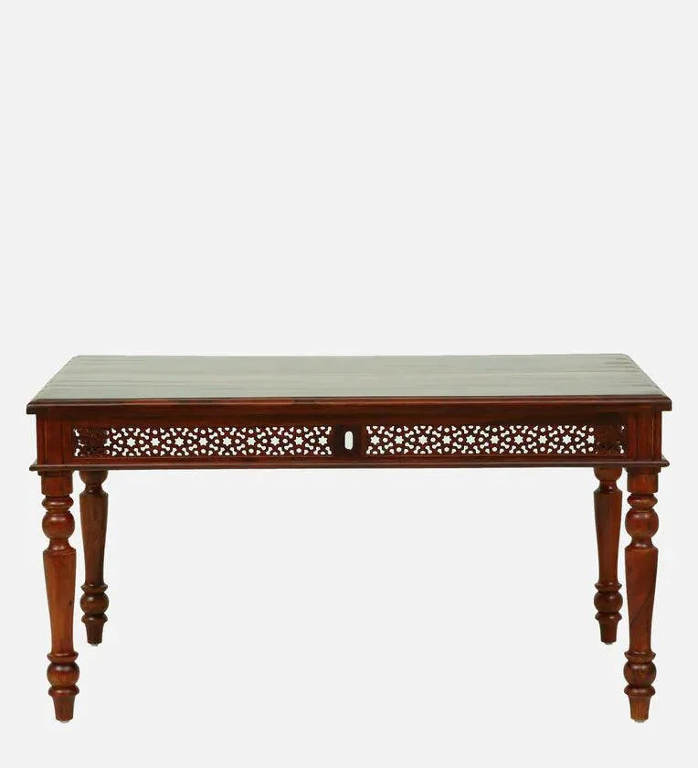 Sheesham Wood 6 Seater Dining Set In Scratch Resistant Honey Oak Finish