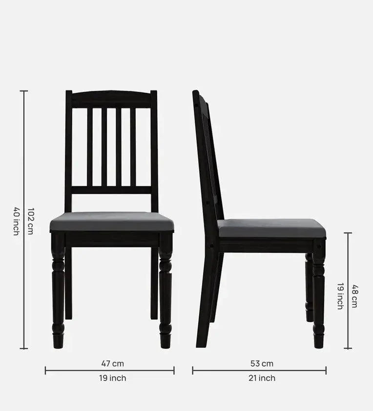 Sheesham Wood 6 Seater Dining Set In Vintage Dark Finish