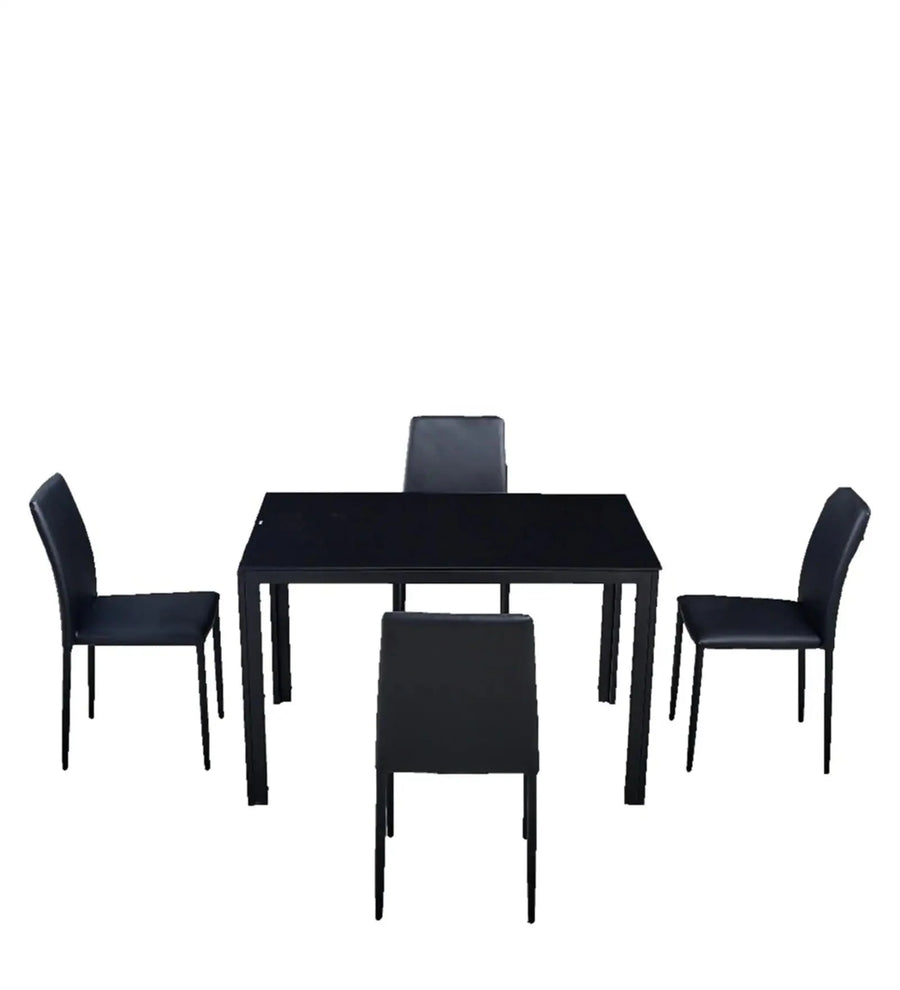 4 Seater Dining Set in Black Colour