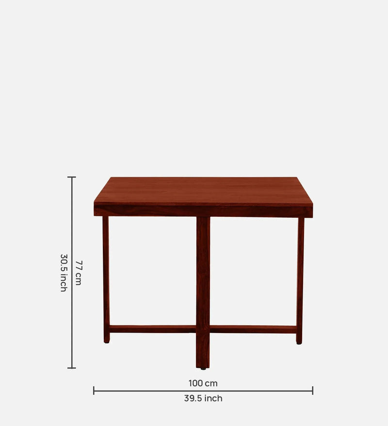 Sheesham Wood 4 Seater Dining Set In Scratch Resistant Honey Oak Finish