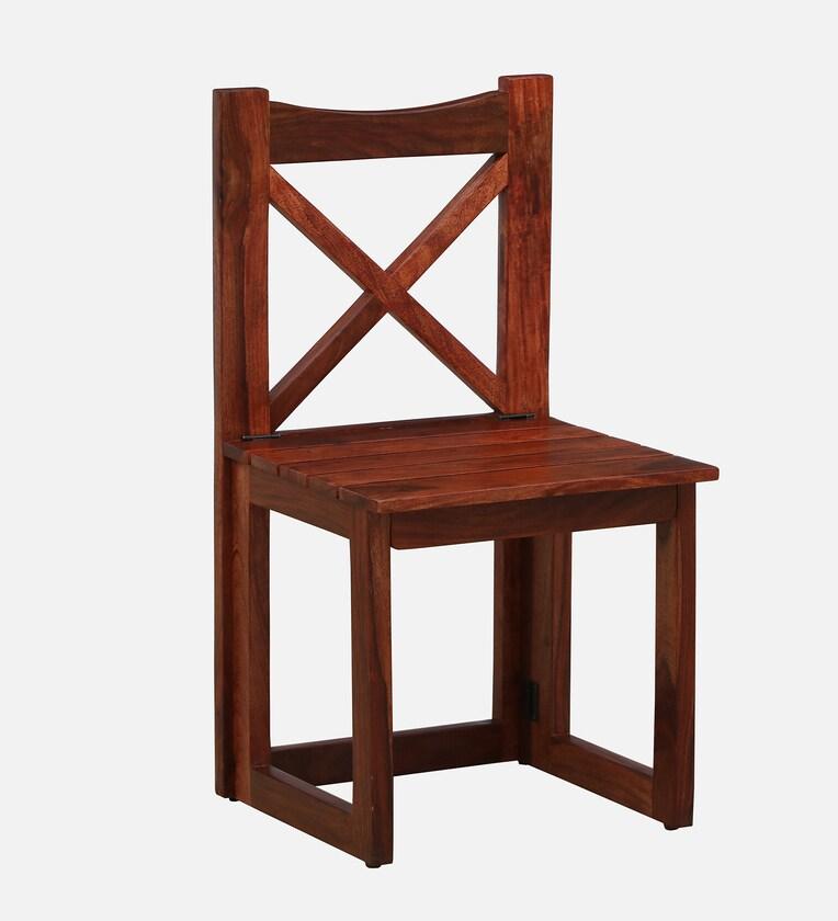 Sheesham Wood 4 Seater Dining Set In Honey Oak Finish