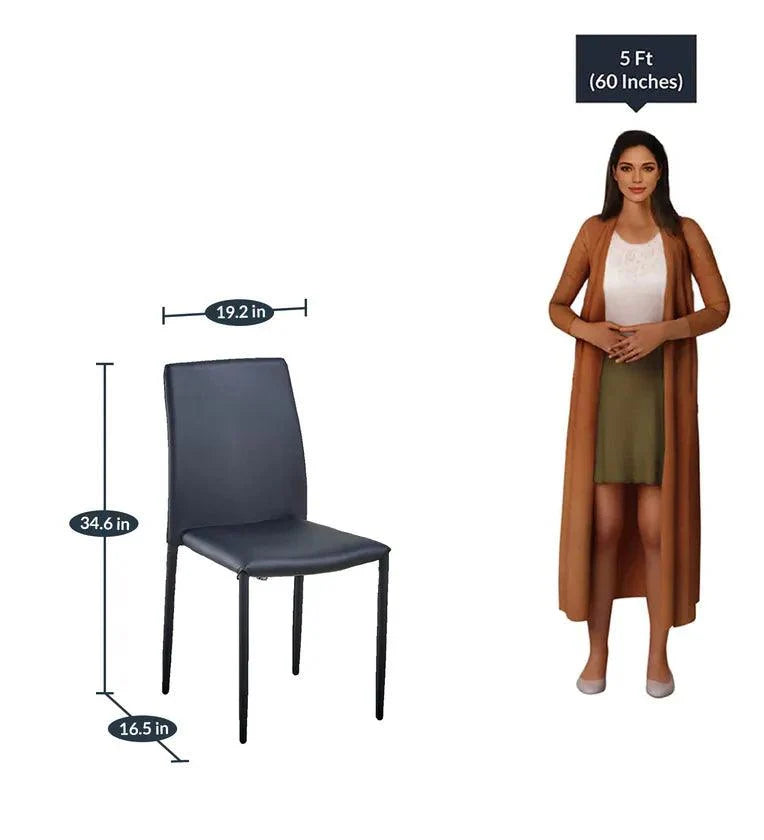 4 Seater Dining Set in Black Colour