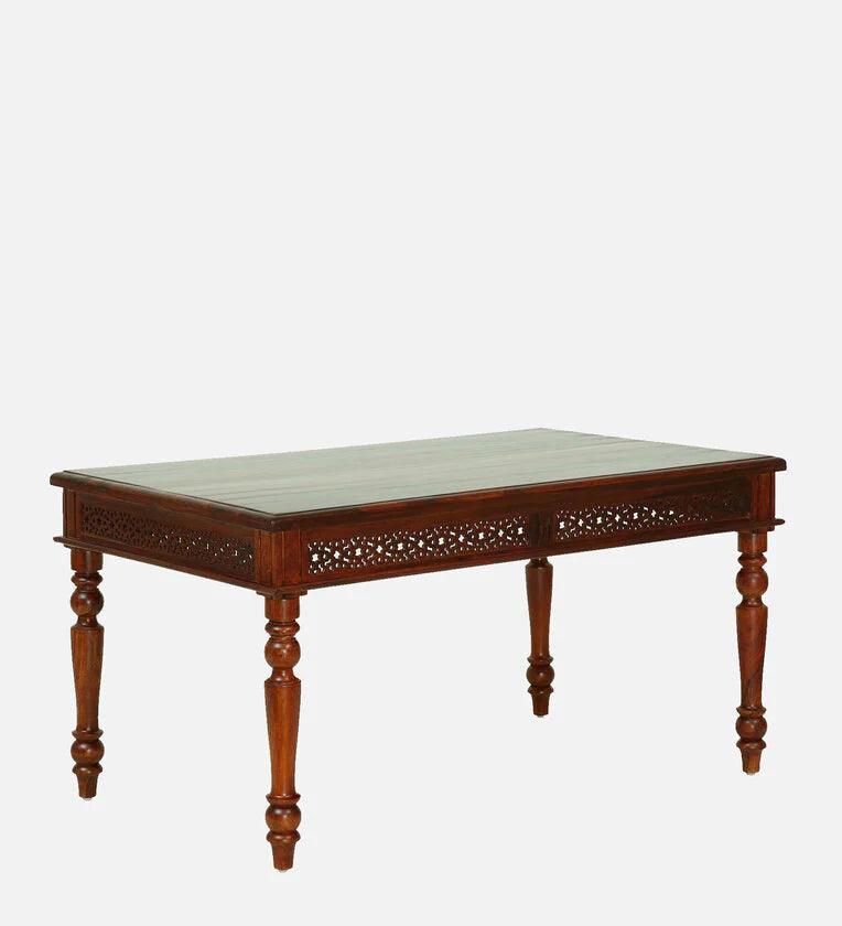 Sheesham Wood 6 Seater Dining Set In Scratch Resistant Honey Oak Finish