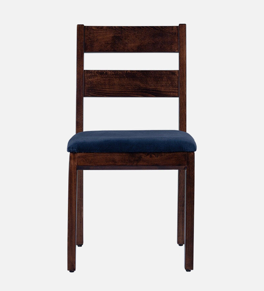 Solid Wood 4 Seater Dining Set in Brown & Blue Finish