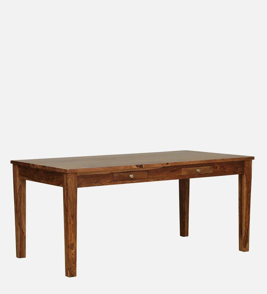 Kentan Sheesham Wood 6 Seater Dining Set In Rustic Teak With Bench