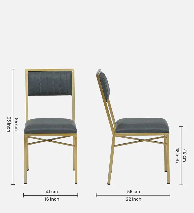 Metal 6 Seater Dining Set In Brass Electroplating Finish With White Porcelain Top