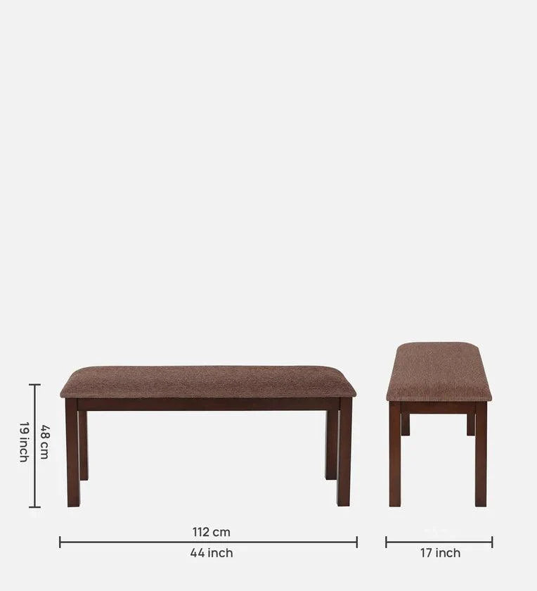 6 Seater Dining Set in Cherry Finish with Bench