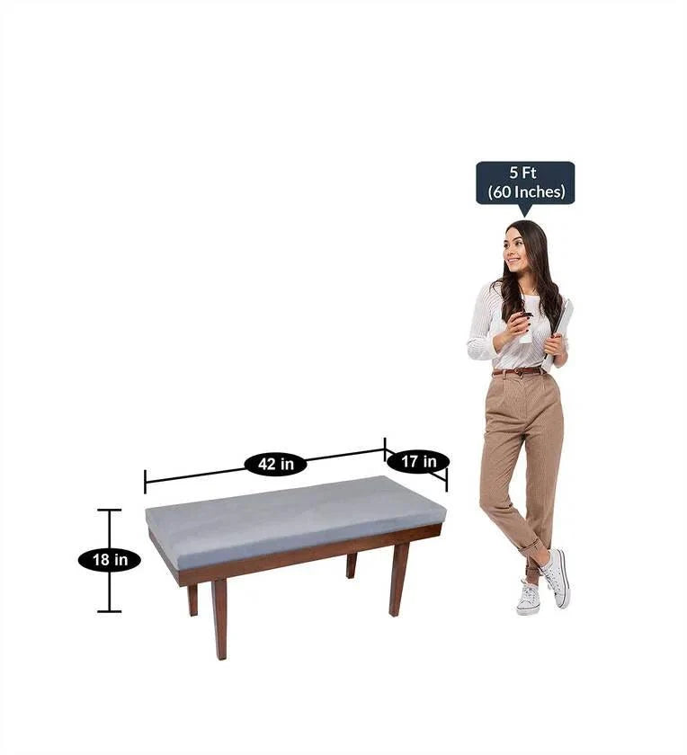 Marble Top 6 Seater Dining Set in Teak Wood with Bench