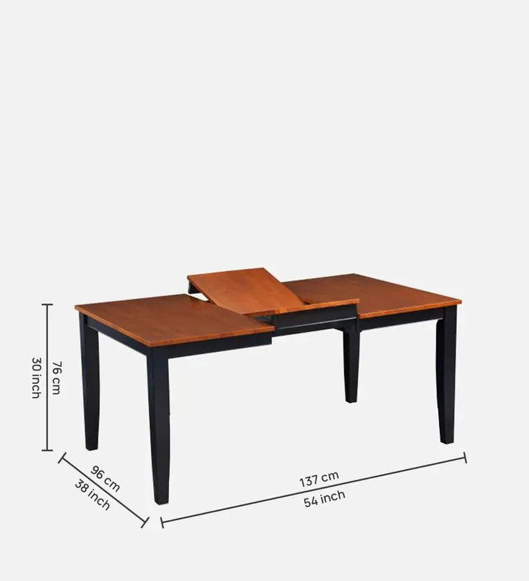 6 Seater Dining Set in Cherry & Walnut Finish