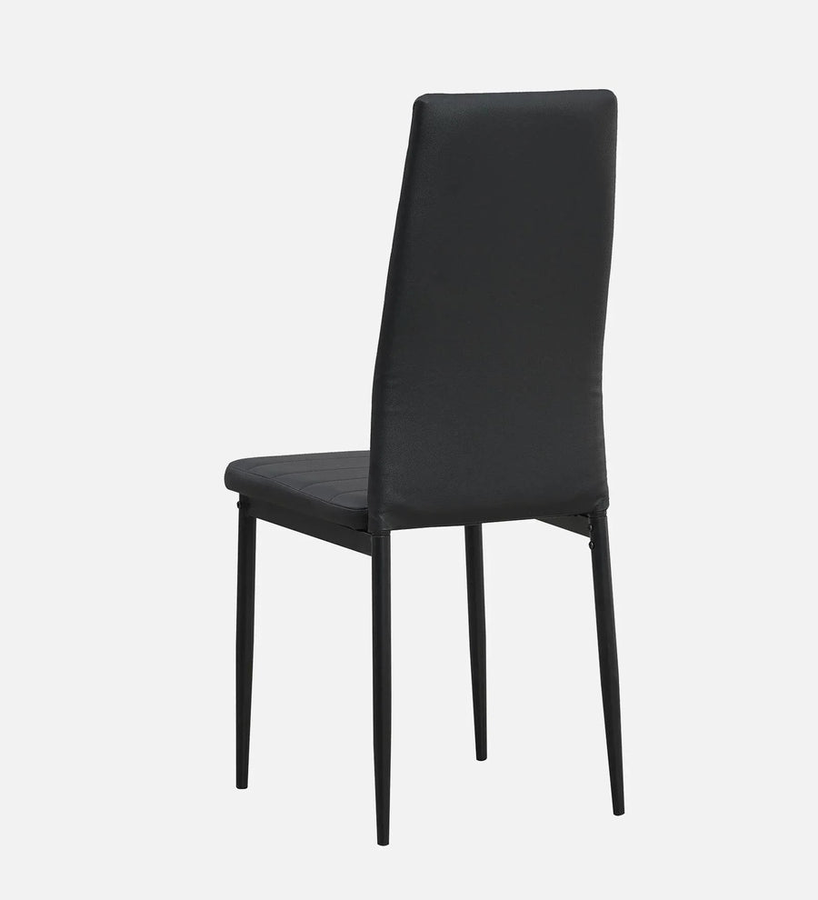 Glass 4 Seater Dining Set in Black Colour