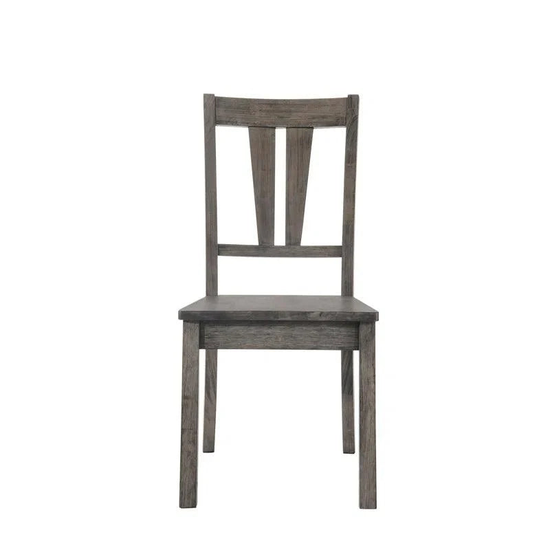 6 Seater Dining Set with Distressed Gray Oak Finish & Solid Rubberwood Construction