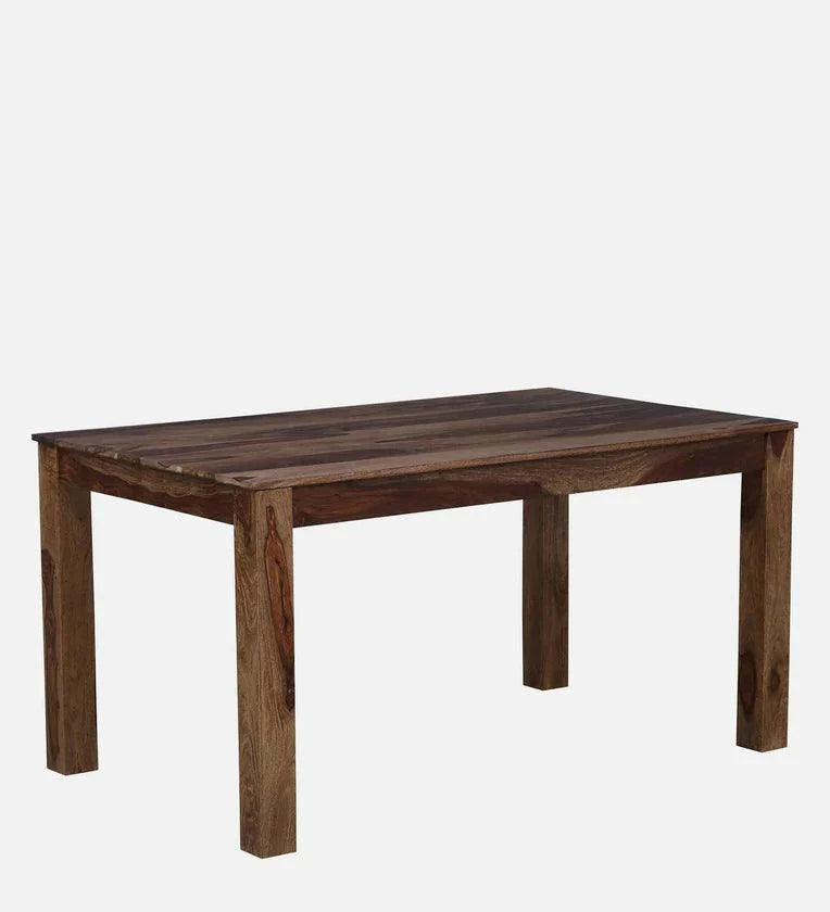 Sheesham Wood 6 Seater Dining Set In Rustic Teak Finish