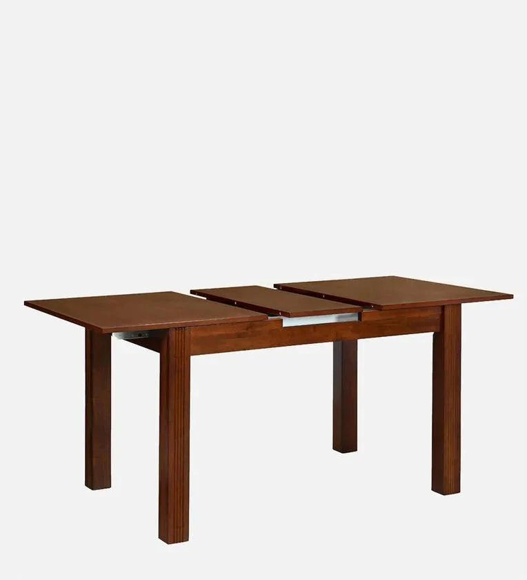 Solid Wood 6 Seater Dining Set In Brown Finish With Bench