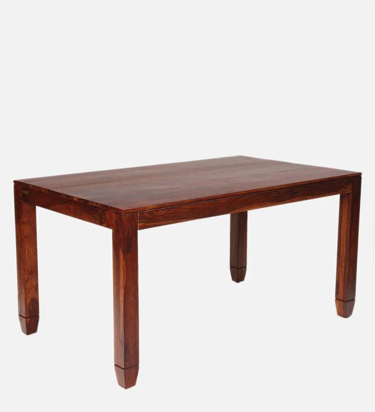 Sheesham Wood 6 Seater Dining Set In Scratch Resistant Honey Oak Finish