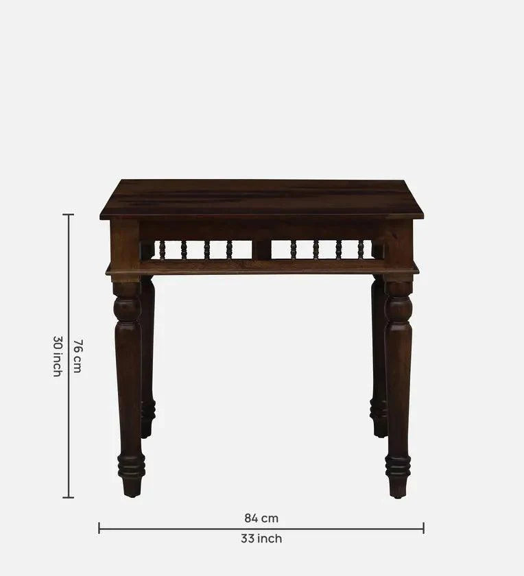 Sheesham Wood 4 Seater Dining Set In Provincial Teak Finish