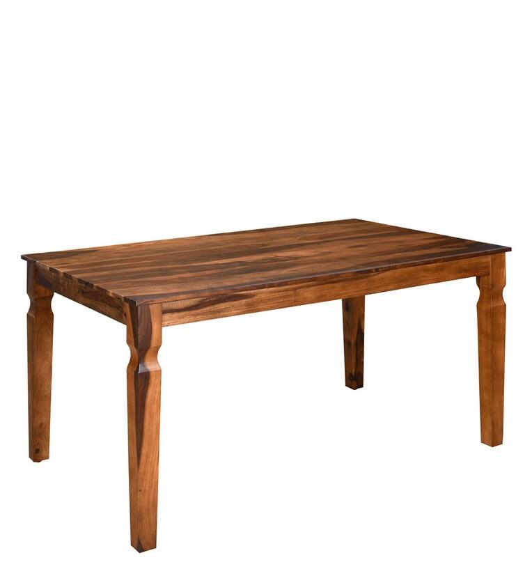 Sheesham Wood 6 Seater Dining Set in Walnut Finish