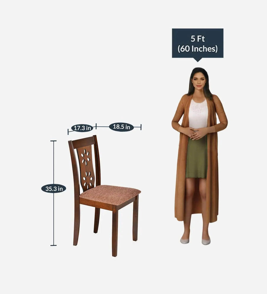 Sutlej 4 Seater Dining Set in Antique Cherry Finish with Bench