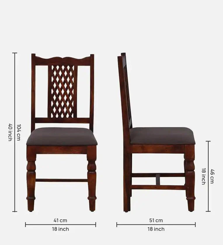 Sheesham Wood 6 Seater Dining Set in Scratch Resistant Honey Oak Finish