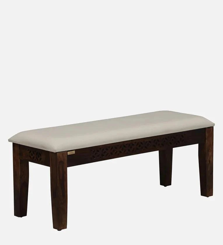 Sheesham Wood 6 Seater Dining Set in Scratch Resistant Provincial Teak Finish With Bench