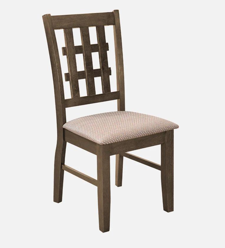 Solid Wood 6 Seater Dining Set in Brown Colour