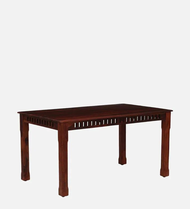 Sheesham Wood 6 Seater Dining Set In Scratch Resistant Honey Oak Finish With Bench
