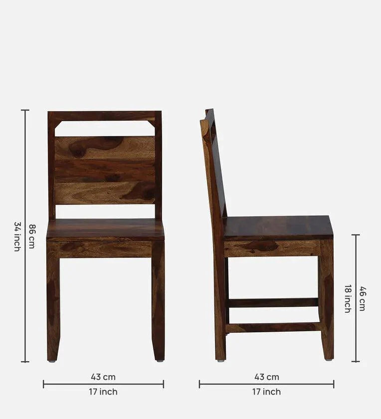 Sheesham Wood 4 Seater Dining Set In Scratch Resistant Provincial Teak Finish
