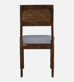 Sheesham Wood 6 Seater Dining Set in Scratch Resistant Provincial Teak Finish with Grey Cushion