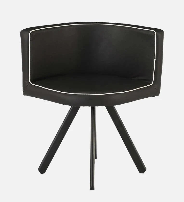 Jenna Metal 4 Seater Dining Set in Black Finish