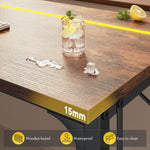 Home Office Computer Desk With LED Lights For Small Spaces, Study Writing Desk With Storage Bag And Headphone Hook