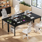 79'' W Rectangle Computer Desk with Power Outlet, Long Double Home Office Computer Desks