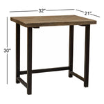 Rundell 32" W Solid Wood Writing Desk with Steel Frame