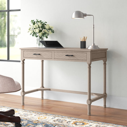 Handler 2-Drawer Writing Desk with Shelves