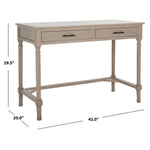 Handler 2-Drawer Writing Desk with Shelves