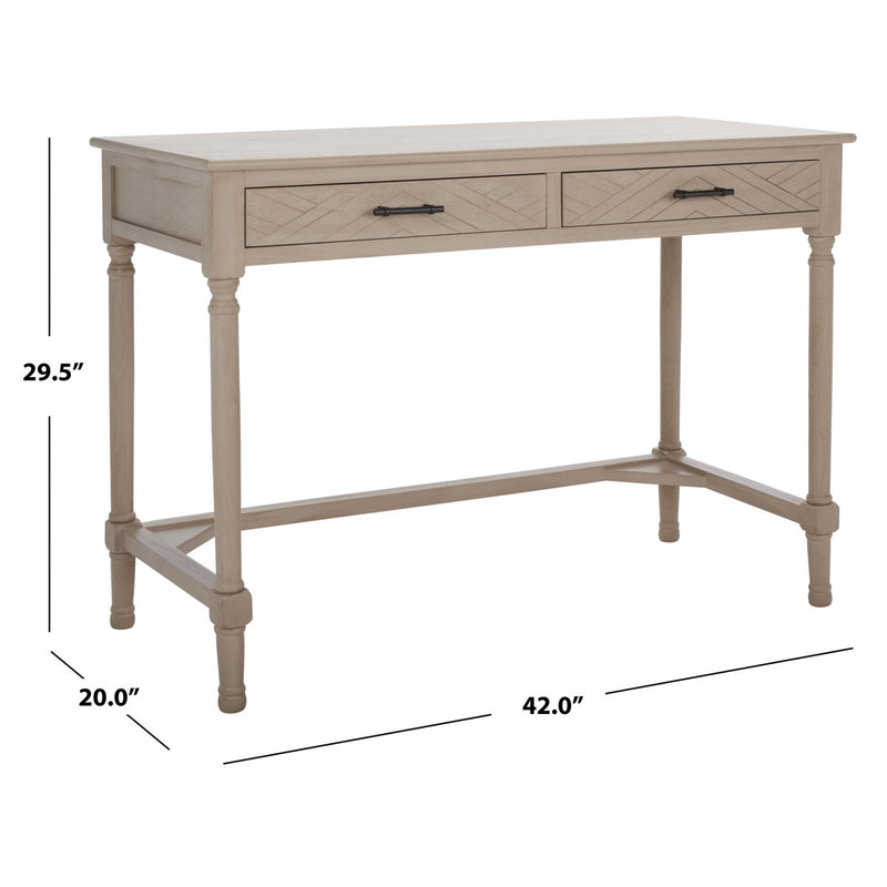 Handler 2-Drawer Writing Desk with Shelves