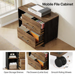 Barbrook 70.86" L-Shaped Executive Desk and Mobile Lateral File Cabinet 2-Piece Set