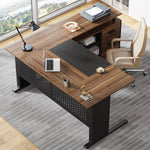 Ottovile 63'' W Executive Desk with File Cabinet for Home Office