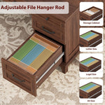 60" Wooden Home Office Desk with File Drawers, Executive Desk with Adjustable Cabinet