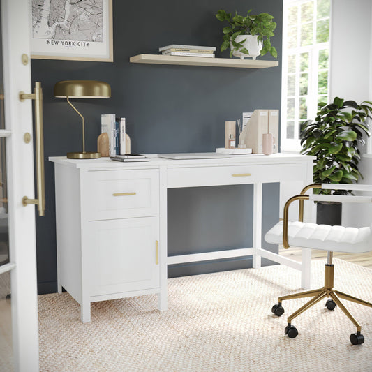 Hutton Shaker Style Home Office Desk with Storage