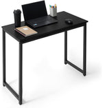 Black Modern Work Desk, Space-Saving Home Office Writing Desk, Multiple Options