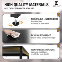 Black Modern Work Desk, Space-Saving Home Office Writing Desk, Multiple Options