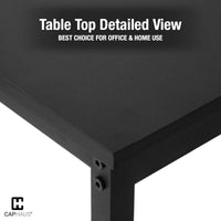 Black Modern Work Desk, Space-Saving Home Office Writing Desk, Multiple Options