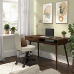 40" Writing Desk | Compact Writing Table With Storage, Workstation For Home Office Or Study