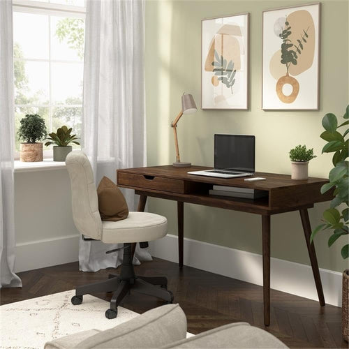 40" Writing Desk | Compact Writing Table With Storage, Workstation For Home Office Or Study