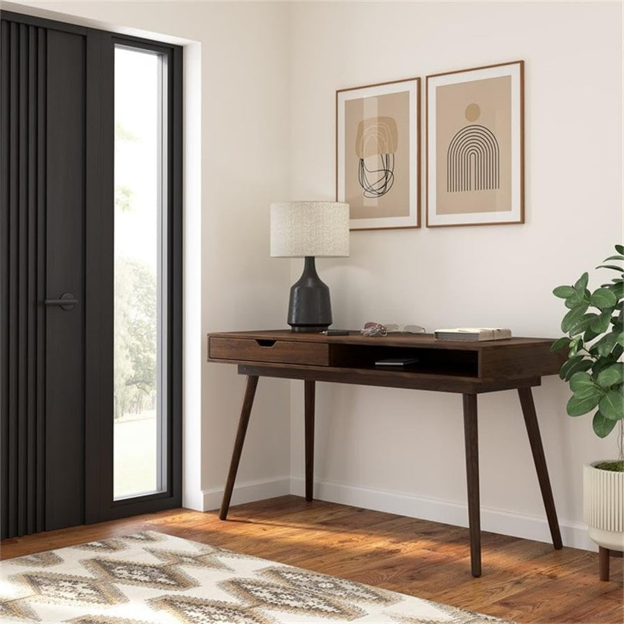 40" Writing Desk | Compact Writing Table With Storage, Workstation For Home Office Or Study