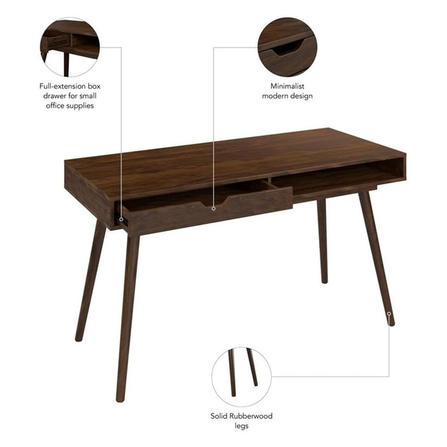 40" Writing Desk | Compact Writing Table With Storage, Workstation For Home Office Or Study