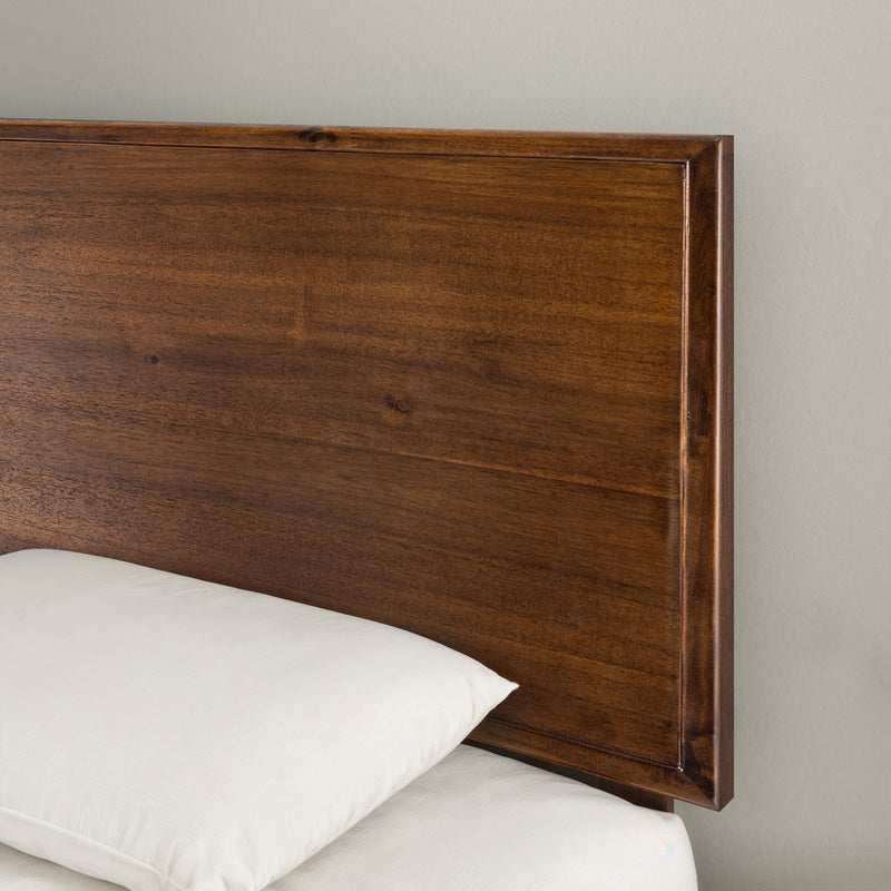 Hermes Contemporary Modern Solid Wood Platform Bed with Adjustable Headboard
