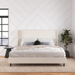 Ana King Upholstered Wingback Bed